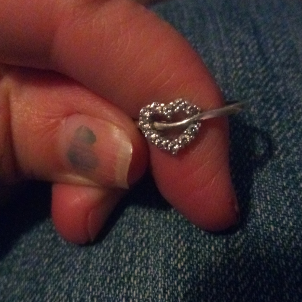 Heart White Topaz Ring